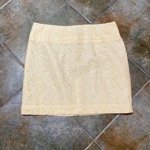 Forever 21, white mini skirt, S.